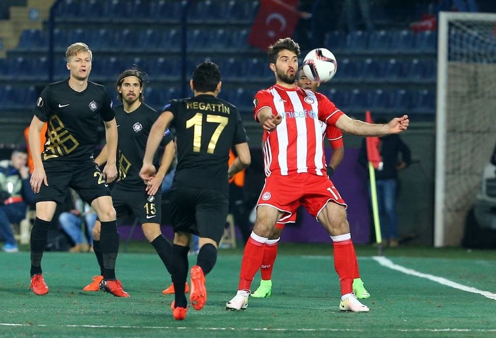 Osmanlıspor - Olympiakos maçından kareler