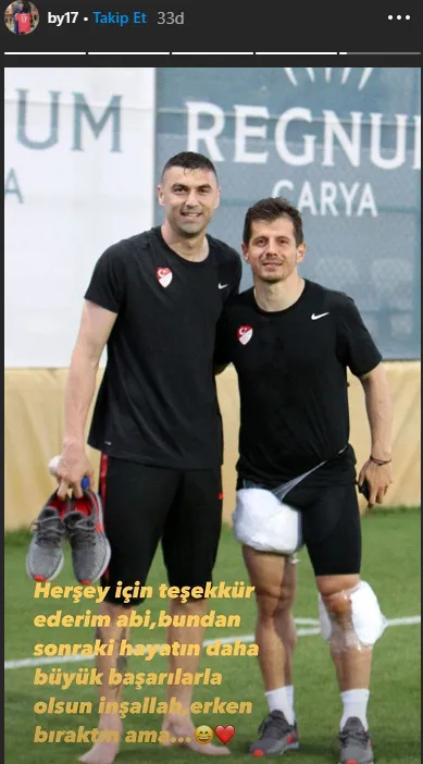 Burak Yılmaz'dan Emre Belözoğlu paylaşımı - 1