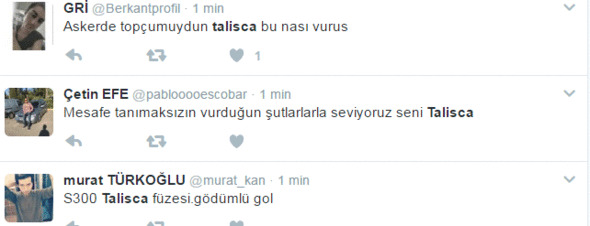 Talisca sosyal medyayı salladı