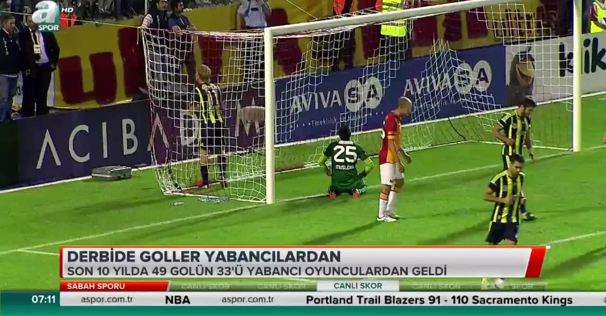 Derbide goller yabancılardan