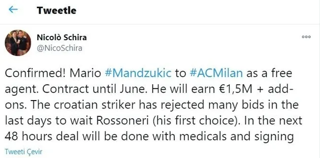 Beşiktaş'ın gözdesi Mandzukic Milan ile anlaşmaya vardı! - 3