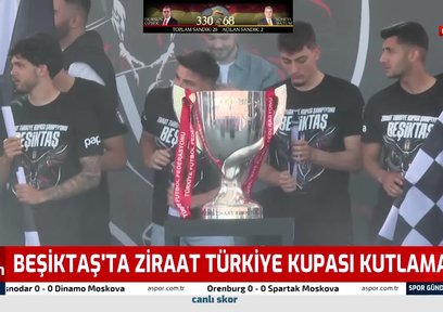 Beşiktaş kupa sevincini taraftarıyla kutladı!