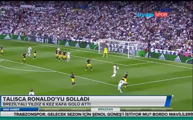 Talisca, Ronaldo'yu solladı