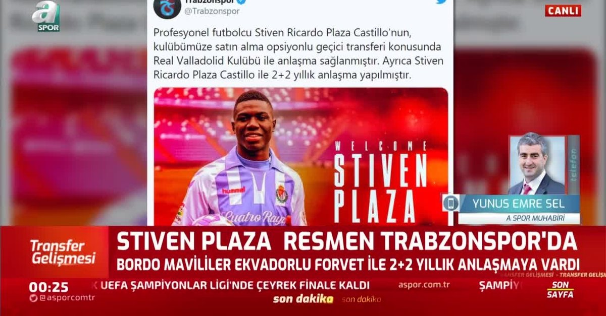 Stiven Plaza resmen Trabzonspor'da!