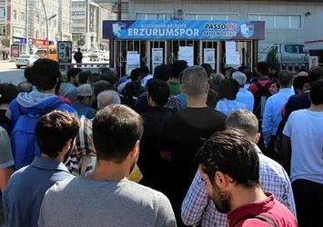 (Görüntülü) Erzurum'da Passolig izdihamı