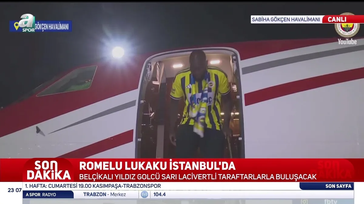 Lukaku, Fenerbahçe için İstanbul'da!