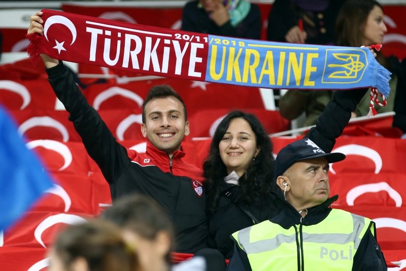 Türkiye - Ukrayna maçından kareler!