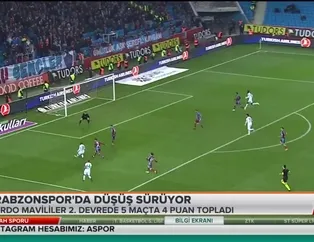 Trabzonspor'da düşüş sürüyor