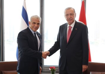 Başkan Erdoğan ile Lapid arasında güldüren sohbet