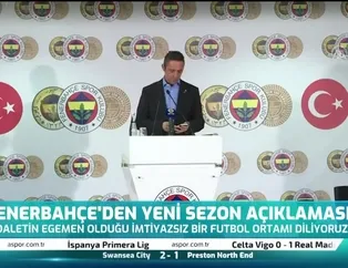 Fenerbahçe'den yeni sezon açıklaması