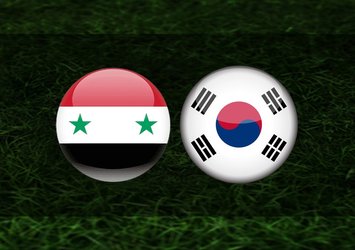 Suriye Güney Kore maçı ne zaman, saat kaçta?