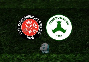 Karagümrük - Giresunspor | CANLI