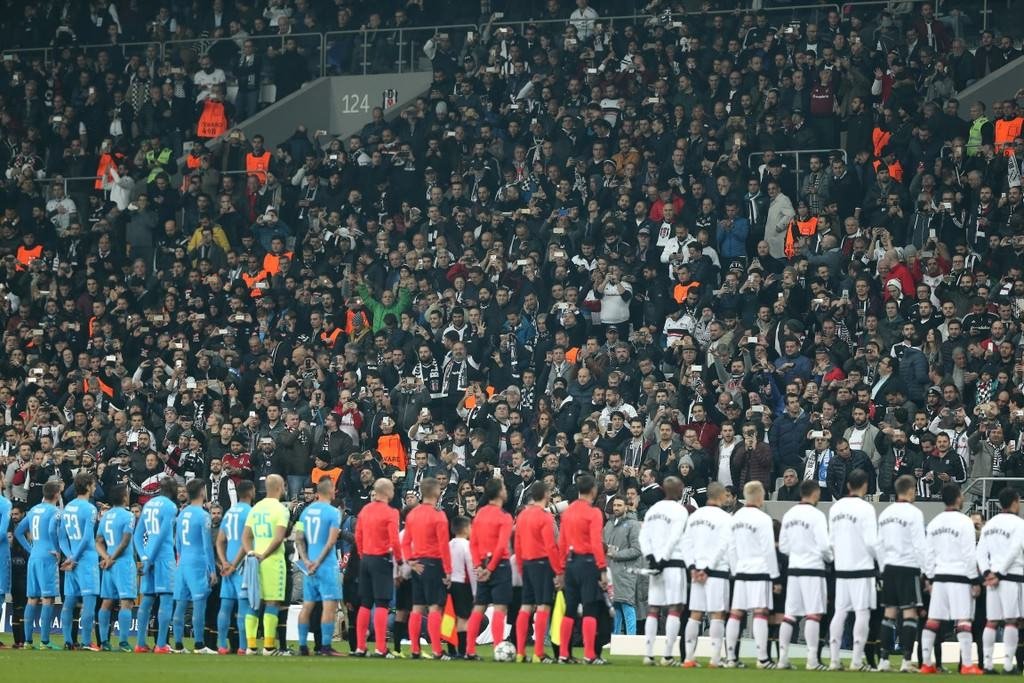Beşiktaş-Napoli karşılaşmasından kareler