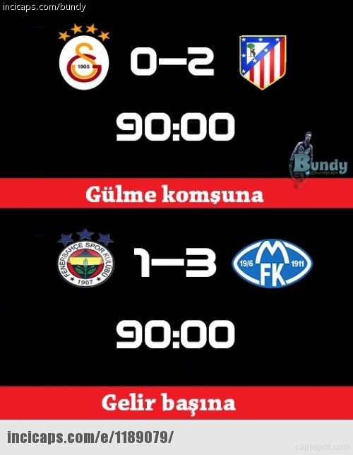 Fenerbahçe  - Molde maçının capsleri