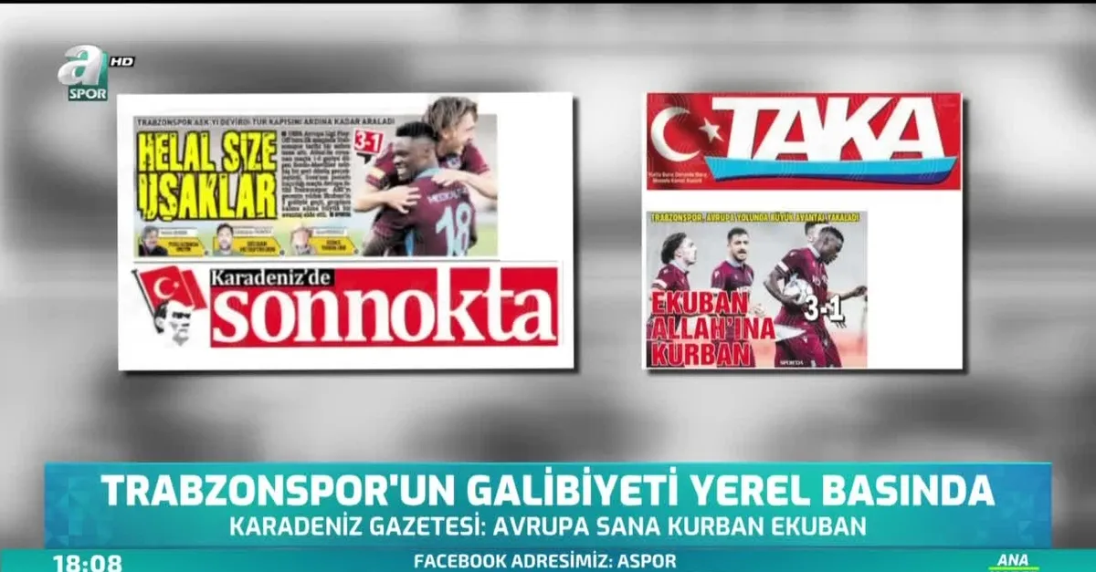 Trabzonspor'un galibiyeti yerel basında