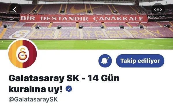Galatasaray’dan Twitter’da isim değişikliği! “14 gün kuralına uy!” - 1