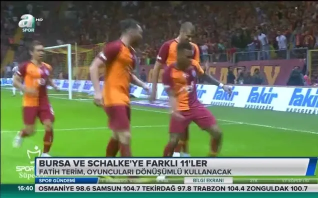 Bursa ve Schalke'ye farklı 11'ler
