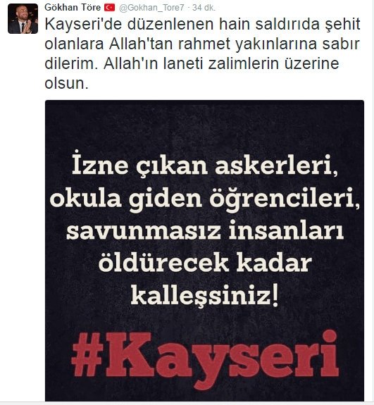 Kayseri’deki patlamaya spor dünyası böyle tepki gösterdi