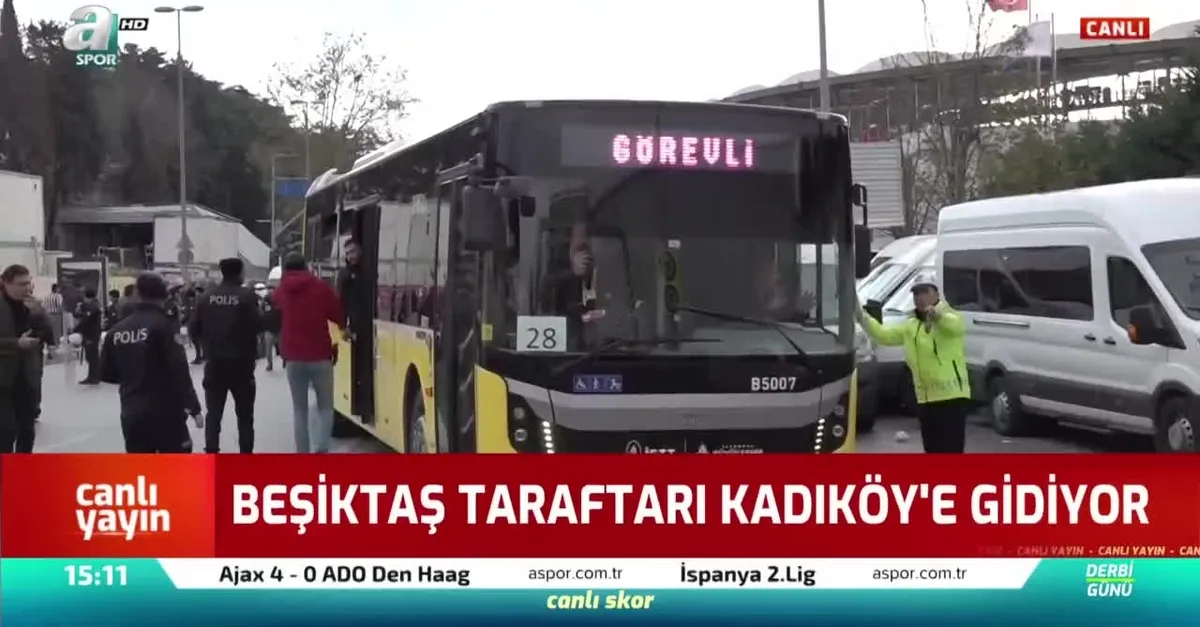 Beşiktaş taraftarı Kadıköy'e hareket etti