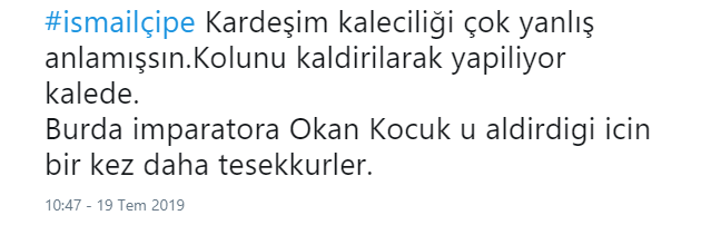 İsmail Çipe’ye şok sözler! Kollarını kullan
