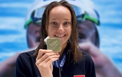 SON DAKİKA: Viktoria Zeynep Güneş Dünya Yüzme Kupası’nda altın madalya kazandı