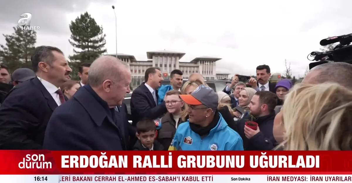 Başkan Erdoğan ralli grubunu uğurladı