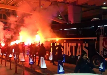 Beşiktaş'a coşkulu karşılama