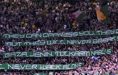 Celtic taraftarları UEFA Şampiyonlar Ligi maçında Filistin’e destek verdi