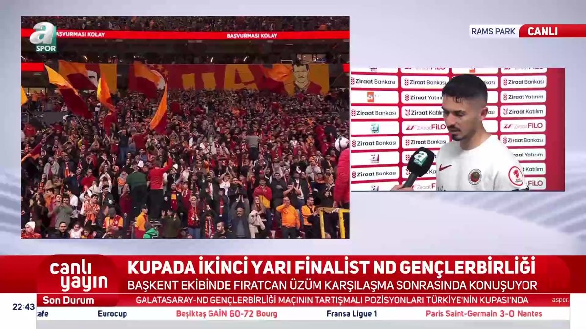 22 Nisan 2026 - Fıratcan Üzüm: Volkan Hoca ile finale gidebileceğimizi konuştuk - Aspor  Ziraat Türkiye Kupası
