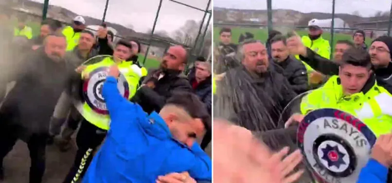 Amatör futbol maçında kavga çıktı
