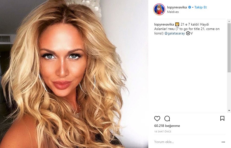 2018 Dünya Kupası Elçisi Victoria Lopyreva’dan Galatasaray mesajı