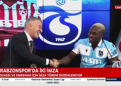Trabzonspor'un imza töreninde eğlenceli anlar