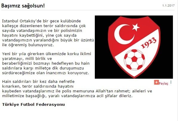 Spor camiasından Reina saldırısına tepki