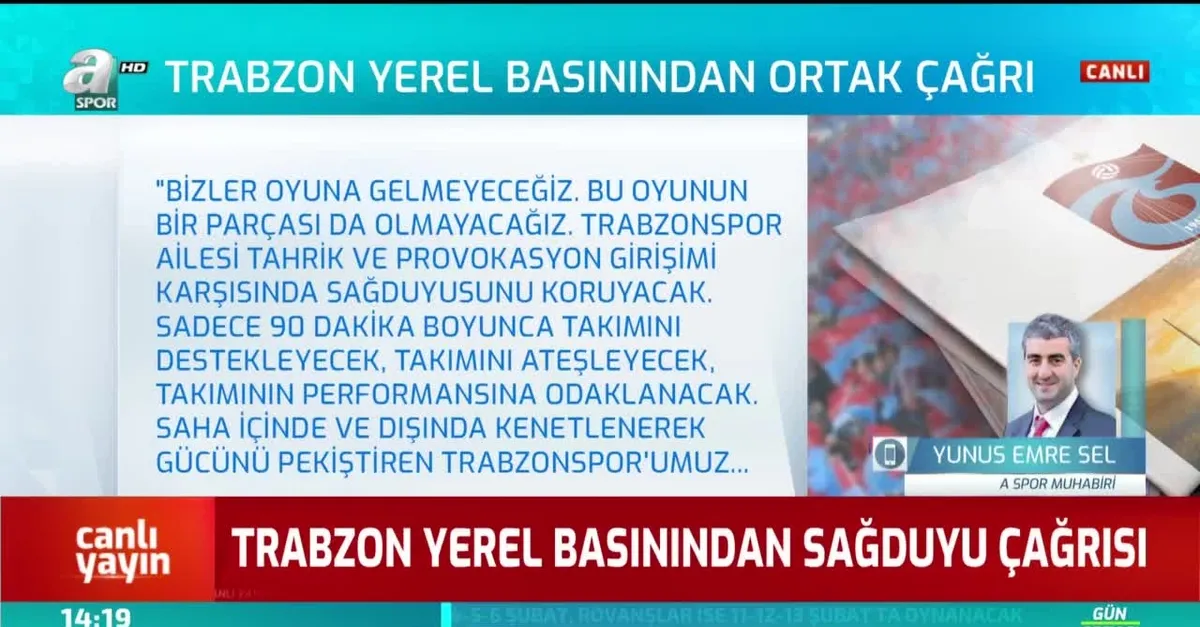 Trabzon basınından ortak çağrı