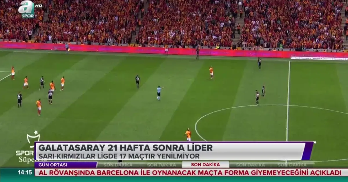 Galatasaray 21 hafta sonra lider