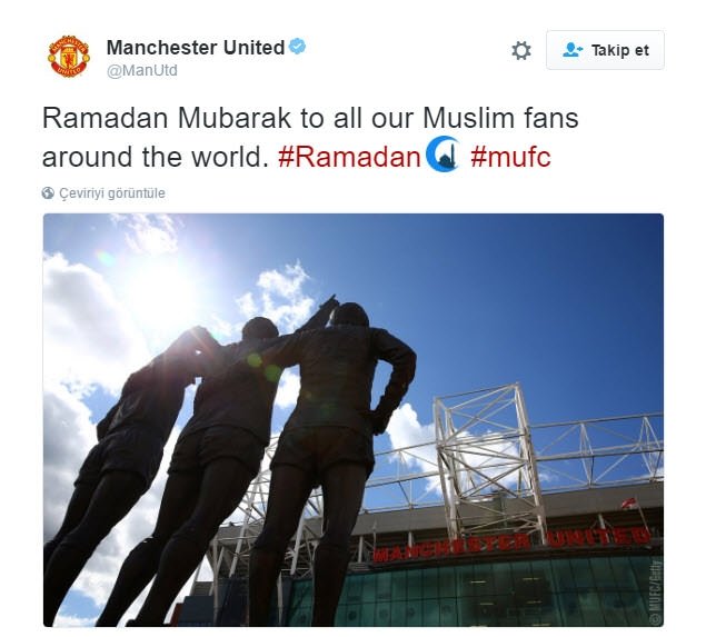 Futbol dünyası Ramazan’ı sevinçle karşıladı