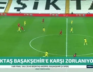 Beşiktaş Başakşehir'e karşı zorlanıyor