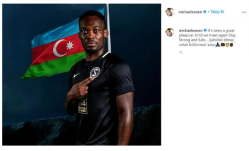 Michael Essien'den Azerbaycan mesajı: Şehitler ölmez vatan bölünmez! - 1