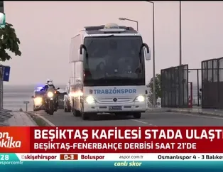 Trabzonspor kafilesi stadyuma ulaştı