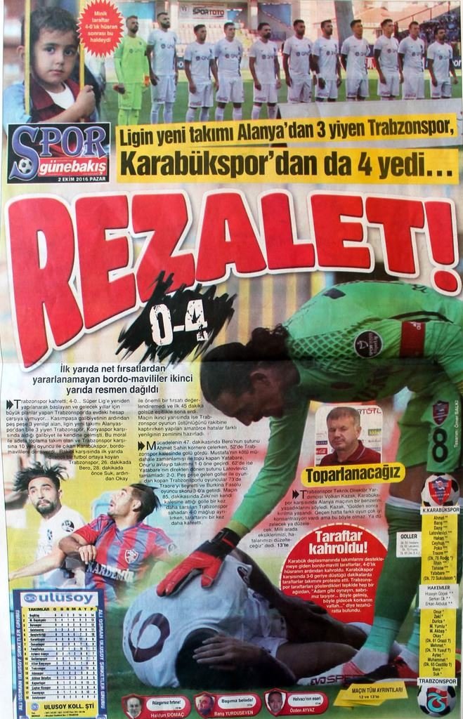 Yerel gazetelerden Trabzonspor’a tepki