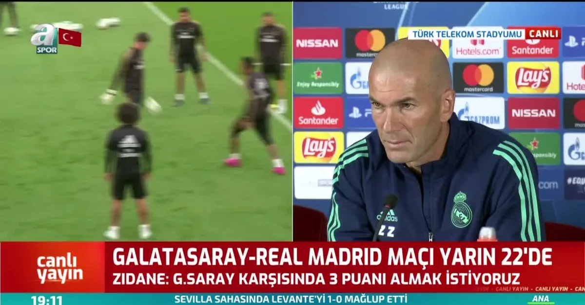 Zinedine Zidane: 3 puan almak istiyoruz