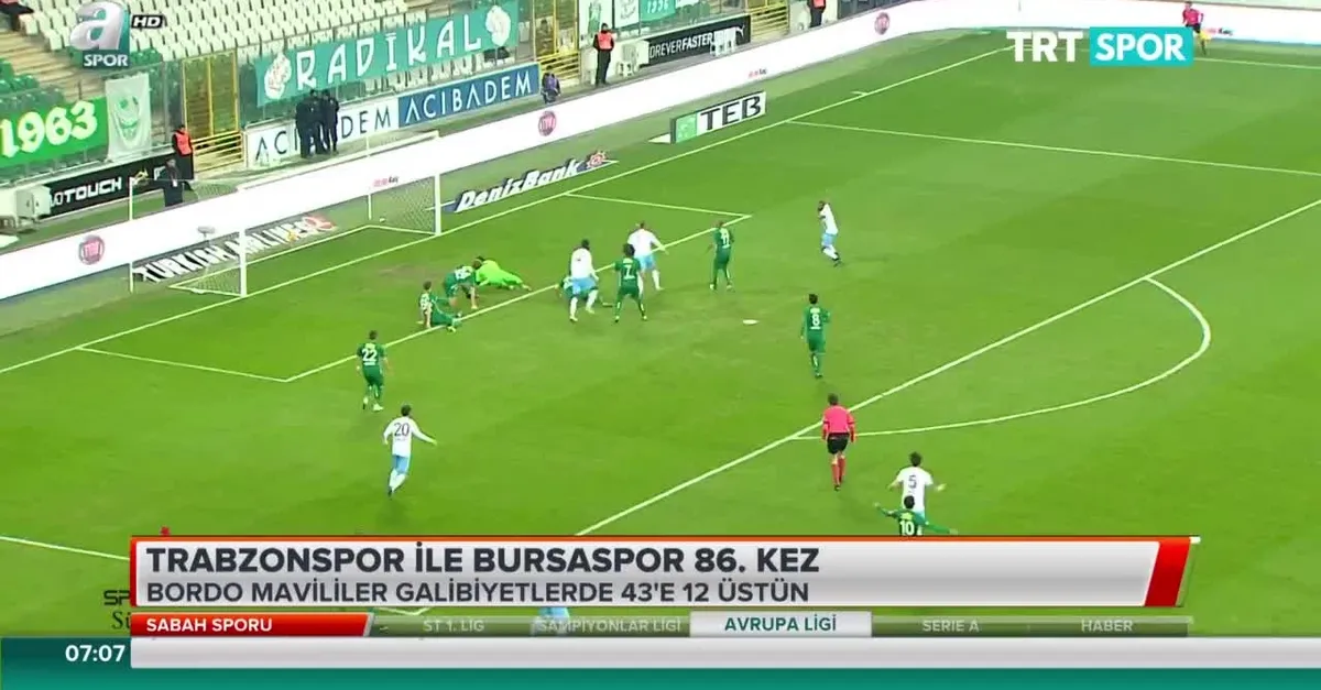 Trabzonspor ile Bursaspor 86. kez