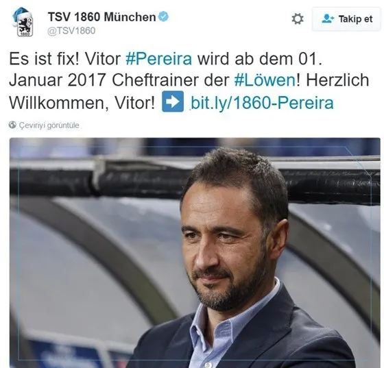 Vitor Pereira 1860 Münih ile anlaştı - 1