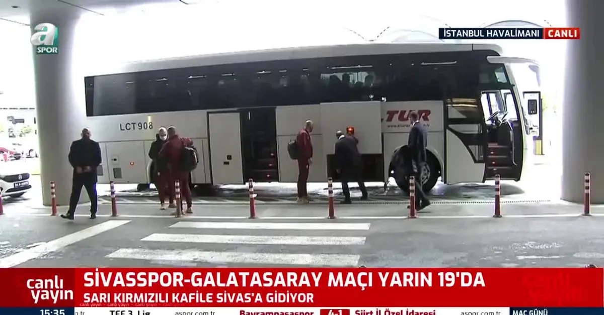 Galatasaray kafilesi Sivas'a uçtu