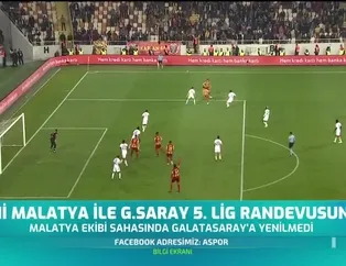Y. Malatyaspor ile Galatasaray 5. randevuda