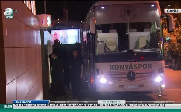Konyaspor kafilesi stada hareket ediyor