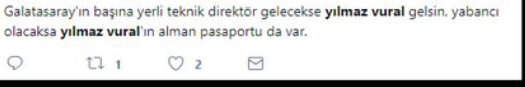 Galatasaray’da Yılmaz Vural çılgınlığı