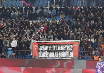 Trabzon'da şehitlerimiz için pankart!