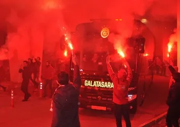 Galatasaray'a Konya'da coşkulu karşılama