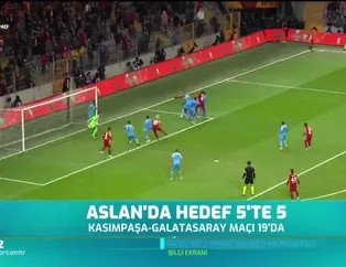 Aslan'da hedef 5'te 5